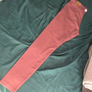 Pink Mauve High Waisted Cotton Leggings